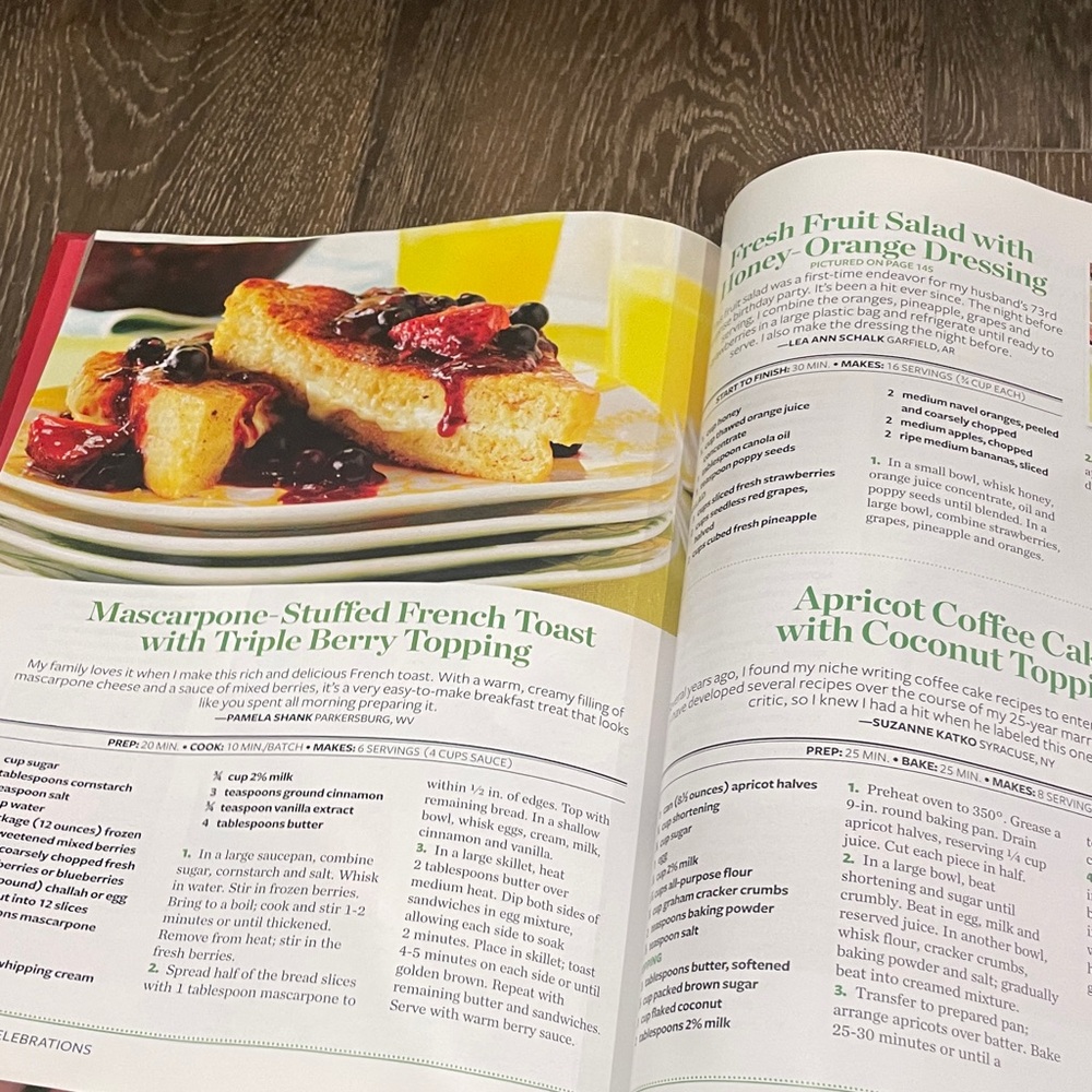 Taste of Home Red Holiday Cookbook with Chocolate Cake - Picture 4 of 4